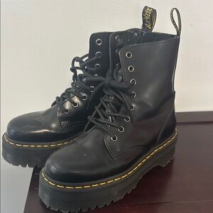 Dr. Martens Black Combat Platform Boots